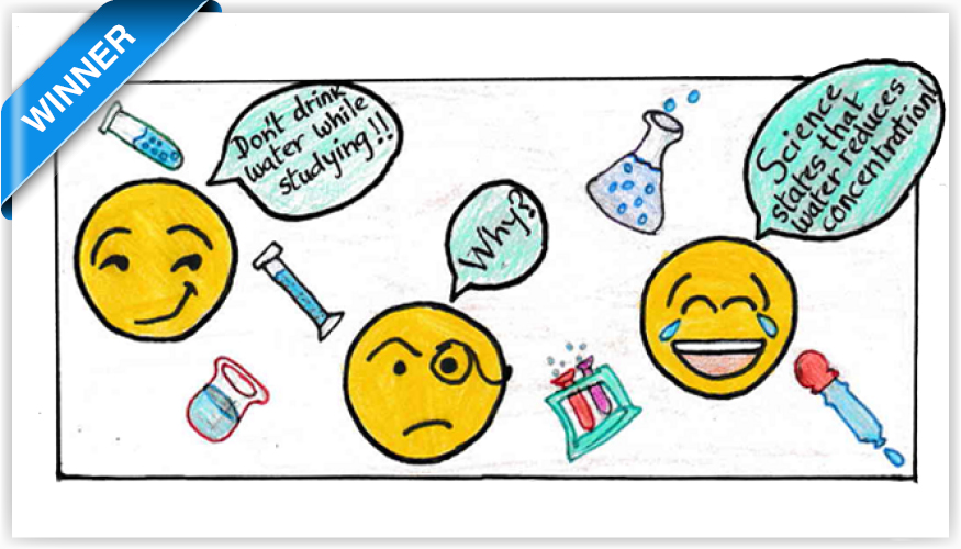 Learning Curve 2023 Comic Contest Winner–Water Reduces Concentration