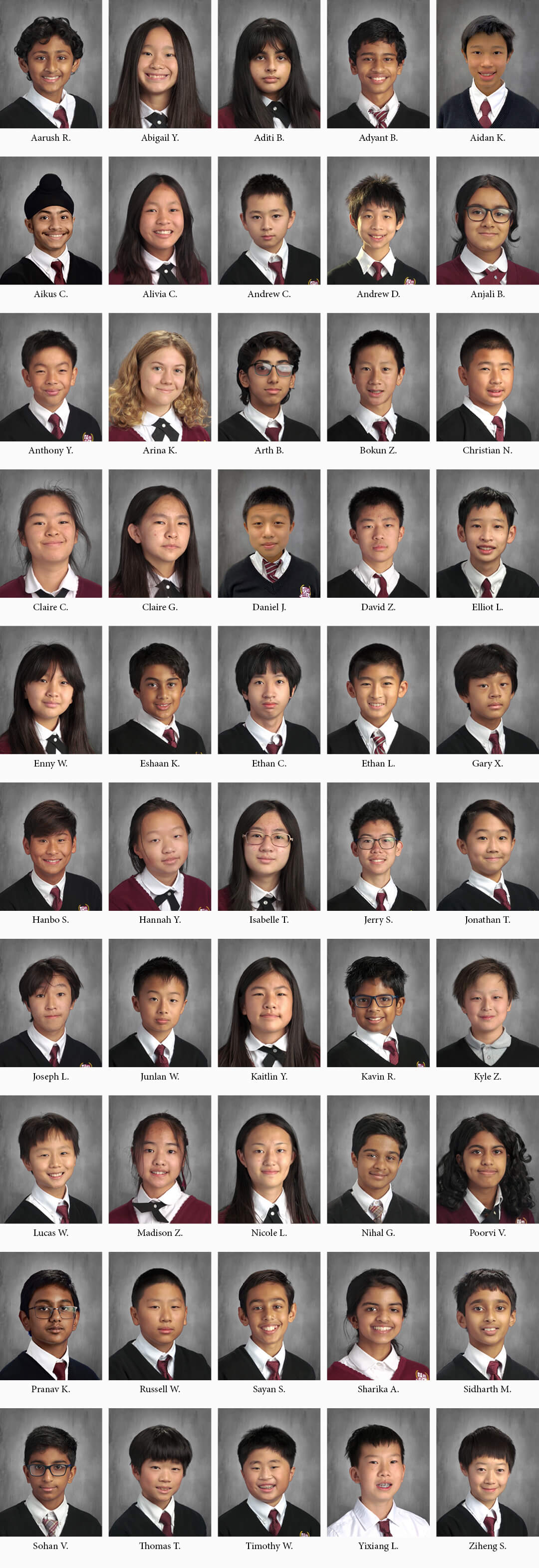 2023 AMC 8 Honor Roll commendation winners