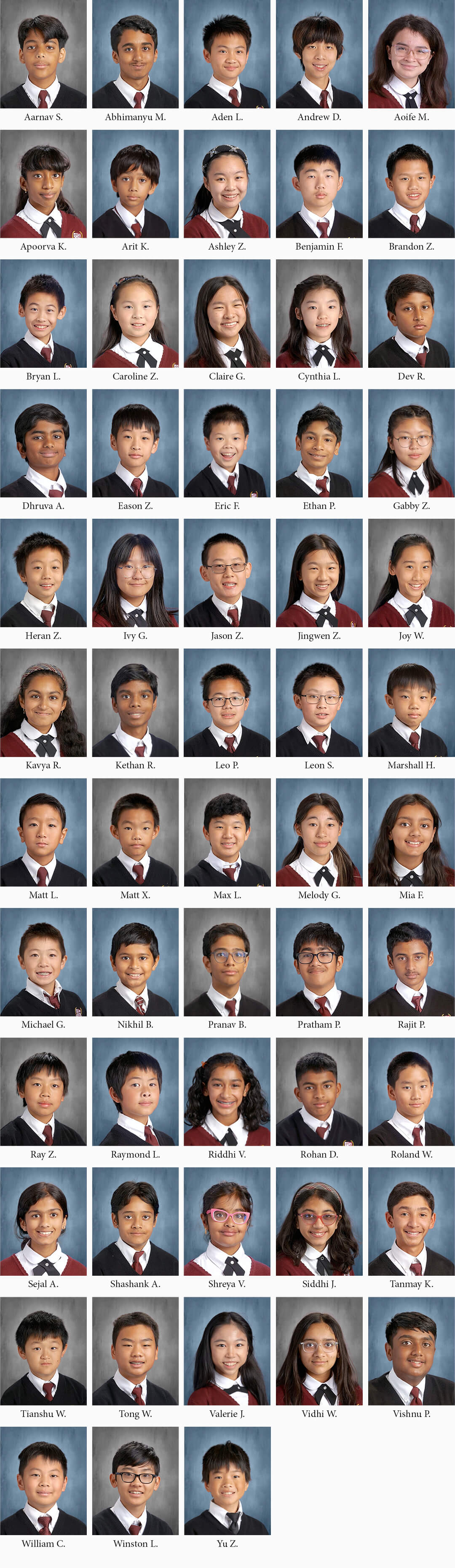 2025 AMC 8 Honor Roll commendation winners